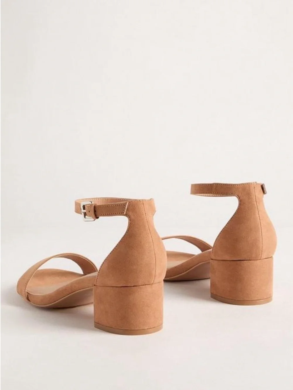 Torrid Tan Suede Ankle-Strap Block Heels - 6.5WW